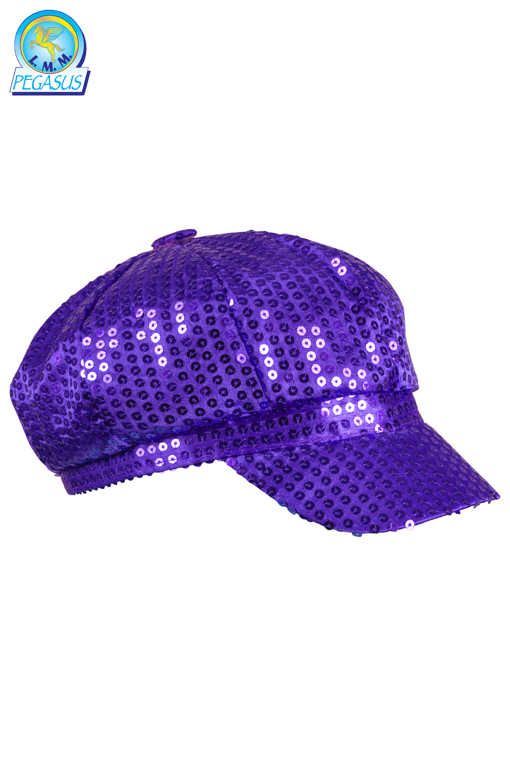 BERRETTO DISCO PAILLETTES VIOLA